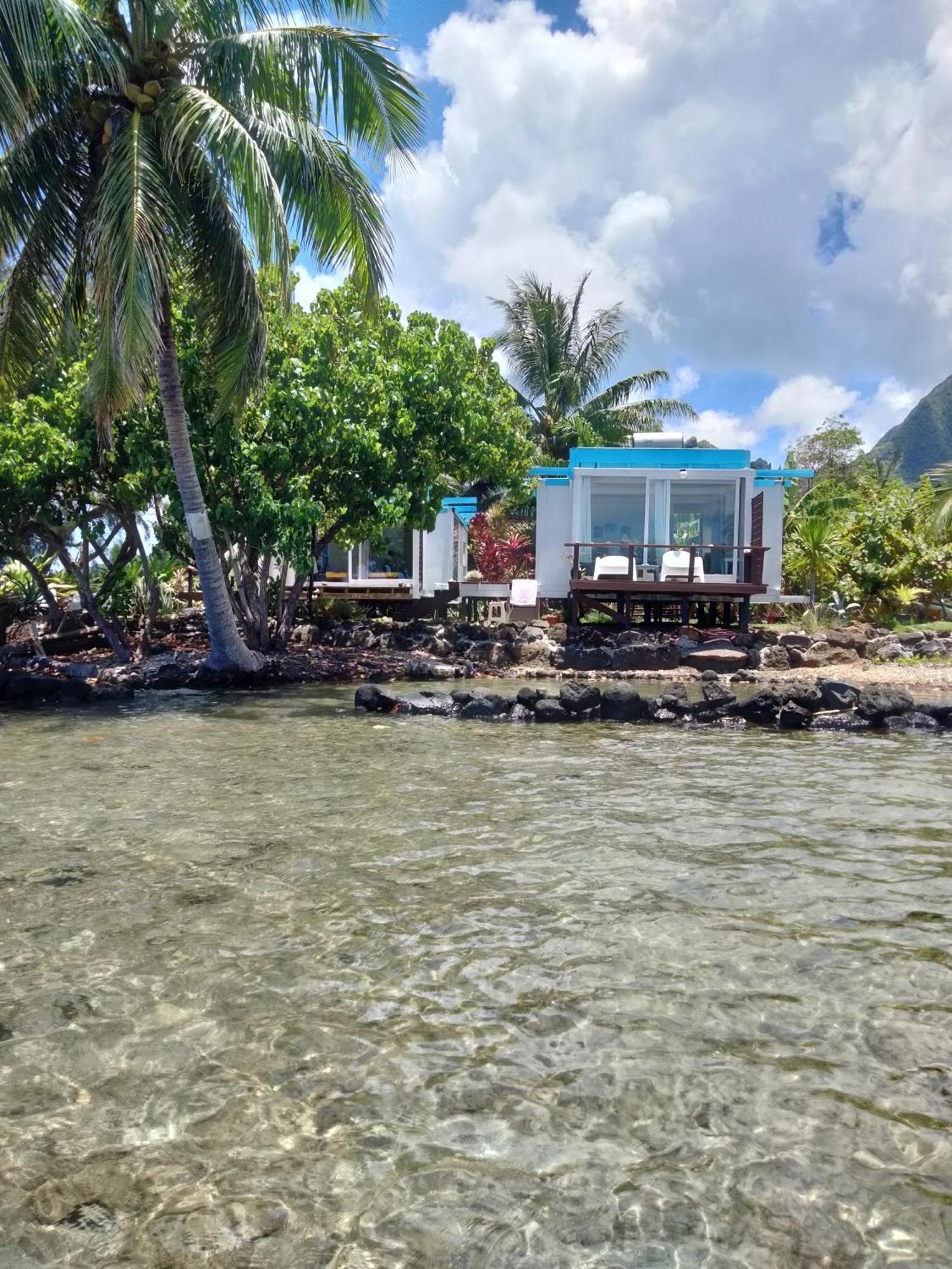 Bungalow Vue Lagon 180 Degre, La Maison Bleue 무레아 외부 사진
